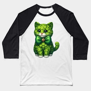 Clover Cat St Patricks Day Baseball T-Shirt